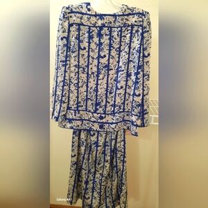 Vintage 80s Top and Skirt Set by Lady Carol